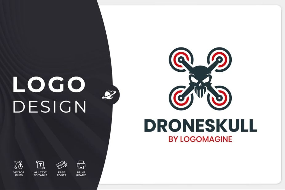 Drone Skull Identity Design