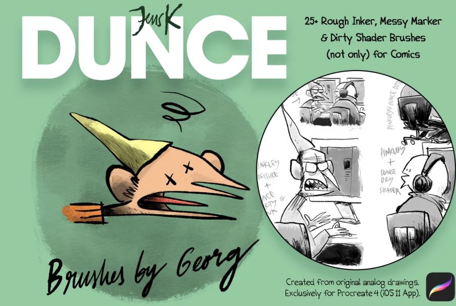 Dunce Comic Procreate Brushes