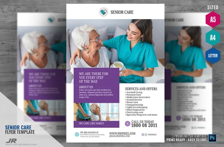 Editable Home Care Services Flyer