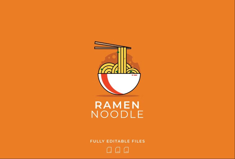 Editable Ramen Logo Design