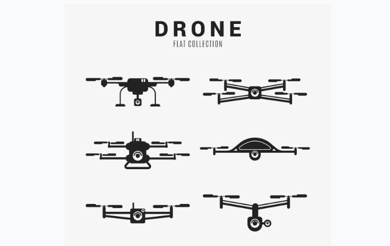 Free Drone Flat Icons