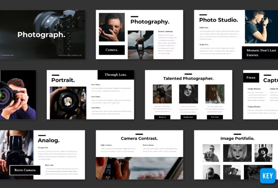 Fully Editable Photography Keynote Slides
