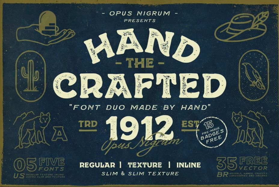 Hand Crafted Old American Style Font