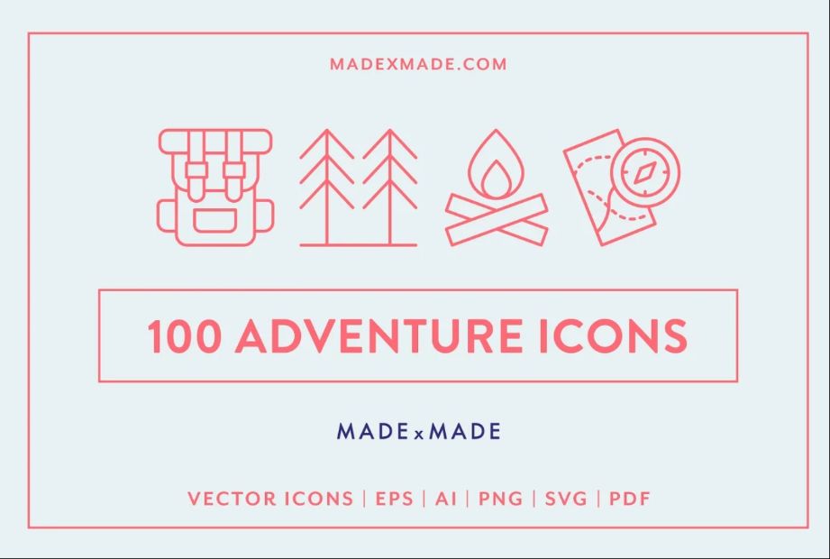 High Quality Adventure Icons Set