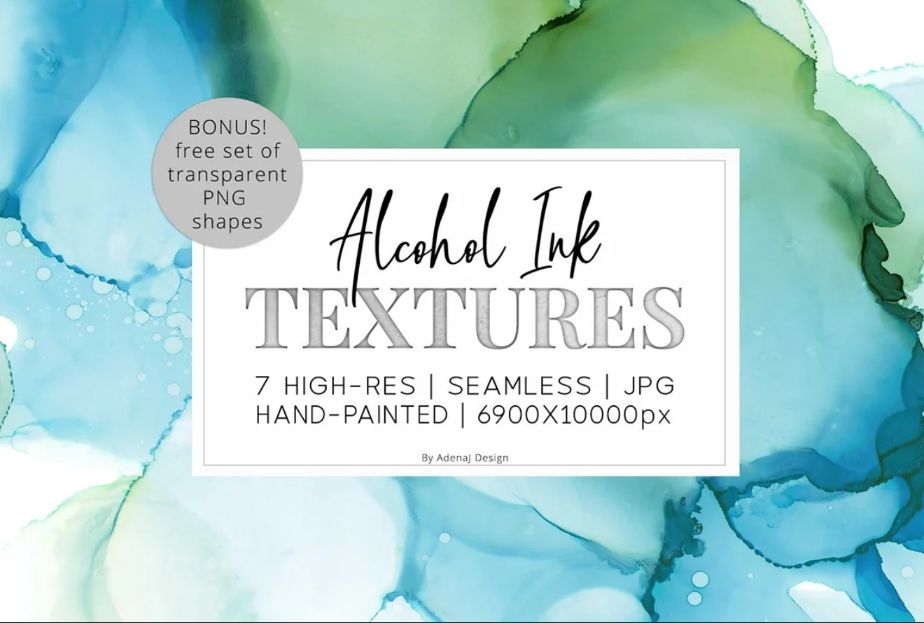 High-Resolution Alcohol Ink Textures