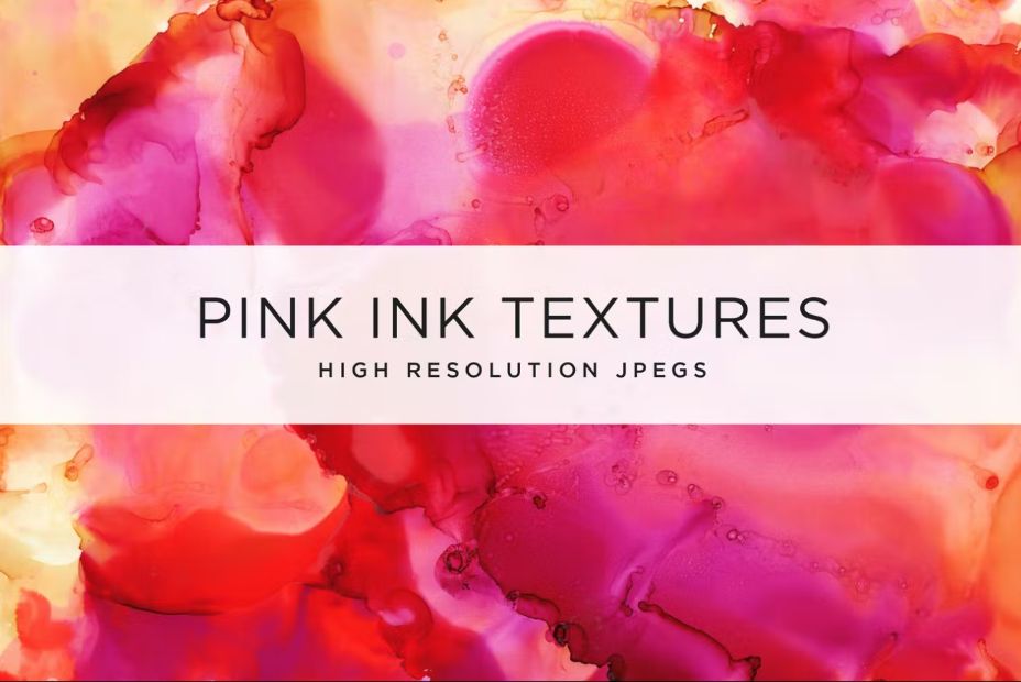 High Resolution Pink Ink Texture

