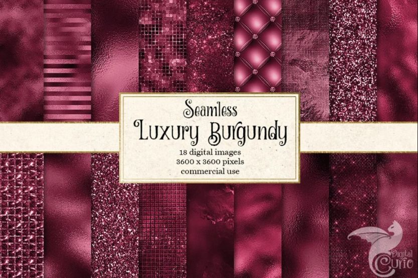 Luxury Burgundy Metallic Textures