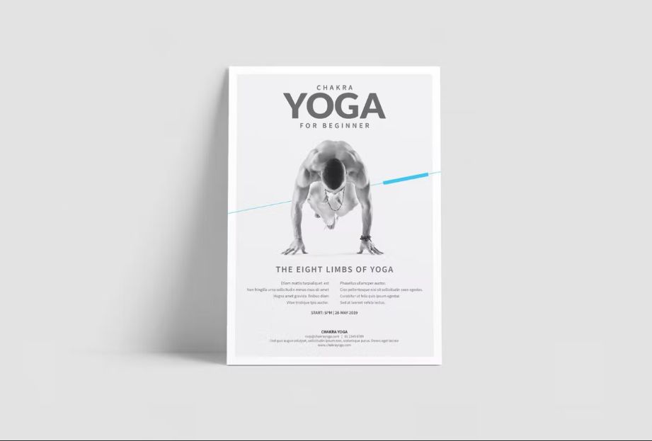 Minimal Yoga Poster Template