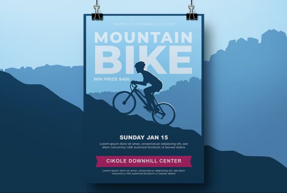 Mountain Biking flyer Template