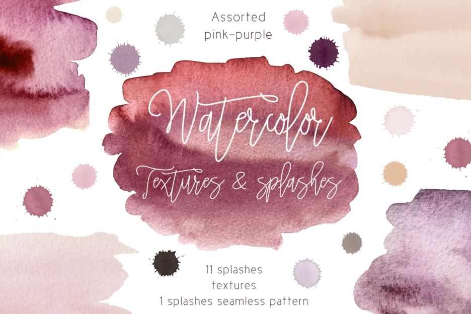 Pink and Purple Textures Set