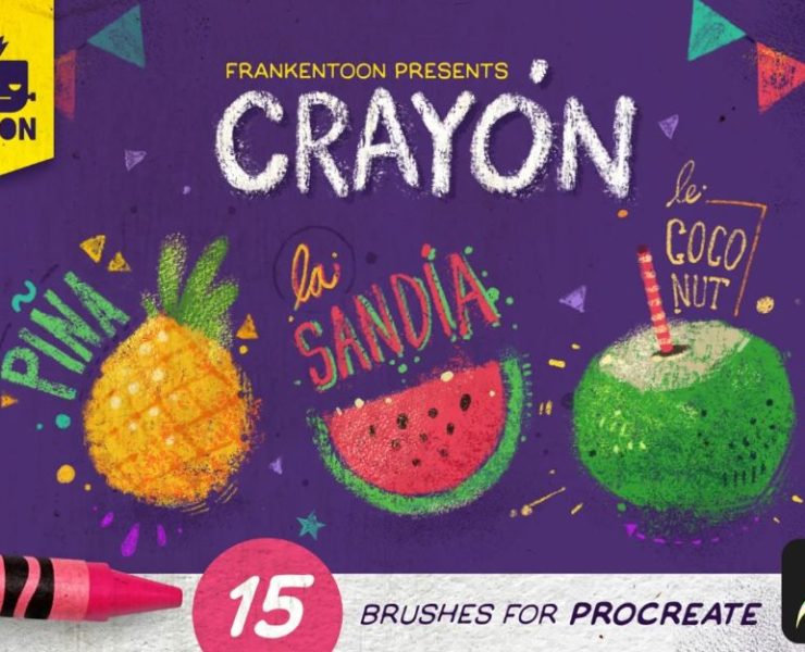 15+ Crayon Brushes ABR Procreate FREE Download