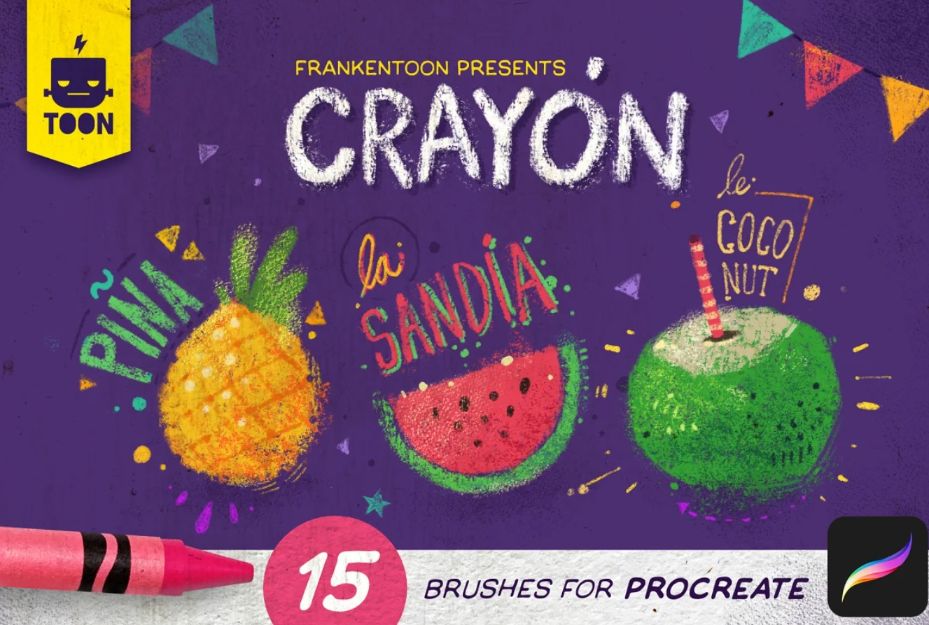 Procreate Crayon Brushes Illustrations