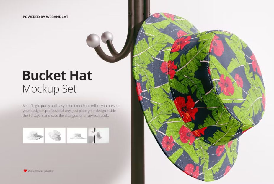 Realistic Bucket Hat Presentation Template