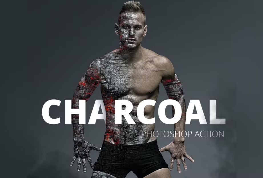 Realistic Coal Decay Photoshop Action