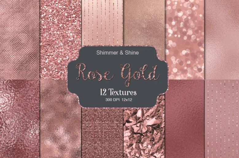 Rose Gold Shimmering Texture