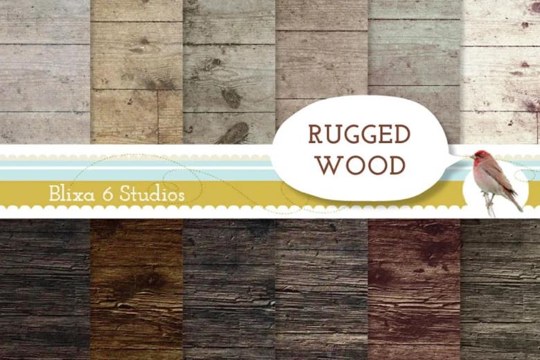 Rugged Wood Textures Set