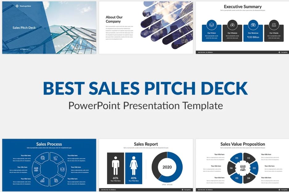 Sales Pitch Desk PowerPoint Template