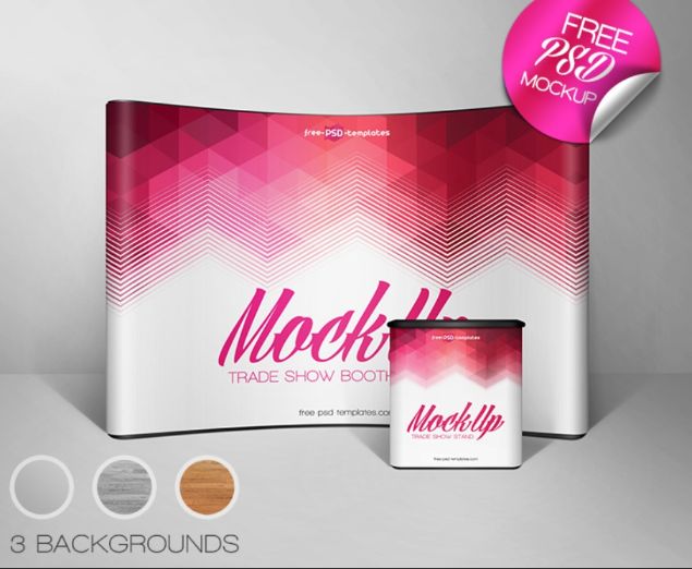 Simple Exhibition Stand Mockup PSD