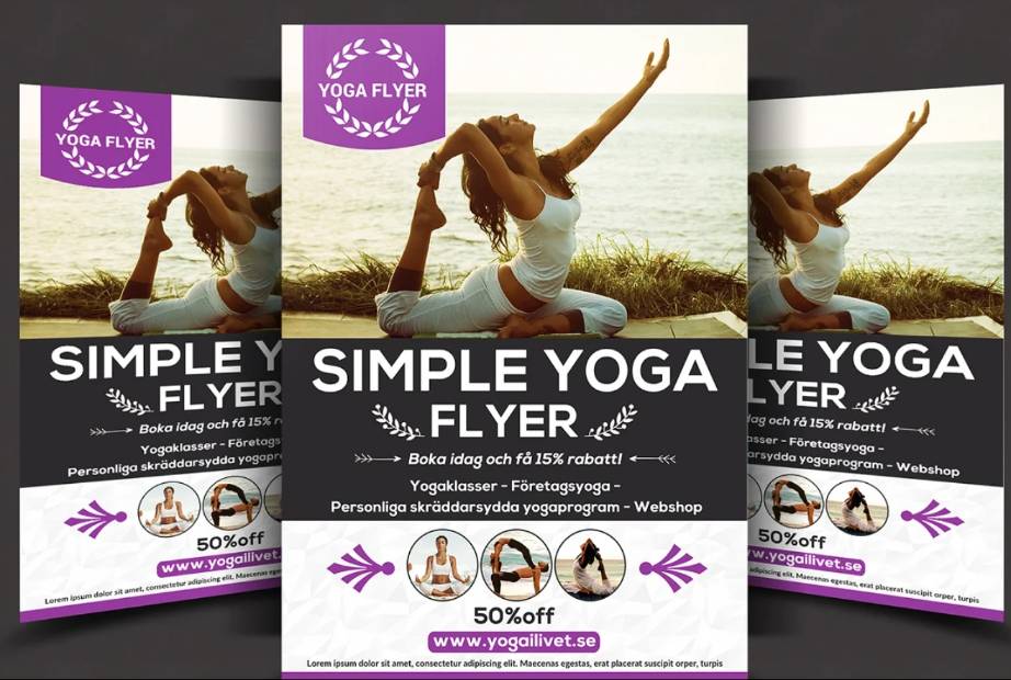 Simple Yoga Center Flyer Template