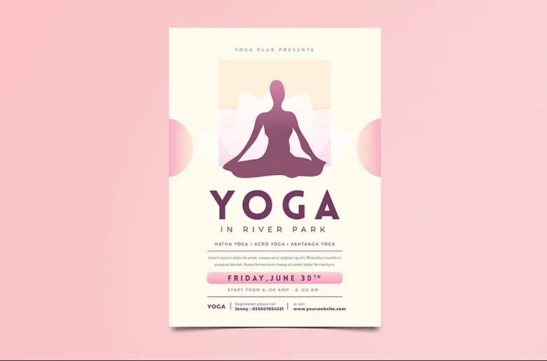 Simple Yoga Promotional Flyer