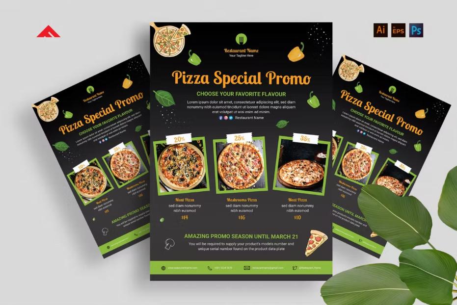 Special Pizza Promotional Flyer Template