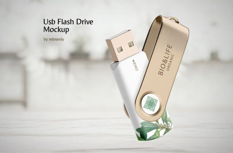 USB Flash Drive Mockup Template