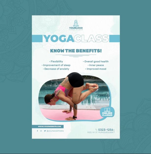 Vertical Yoga Poster Template