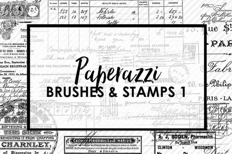 Vintage Ephemera Paper Brushes