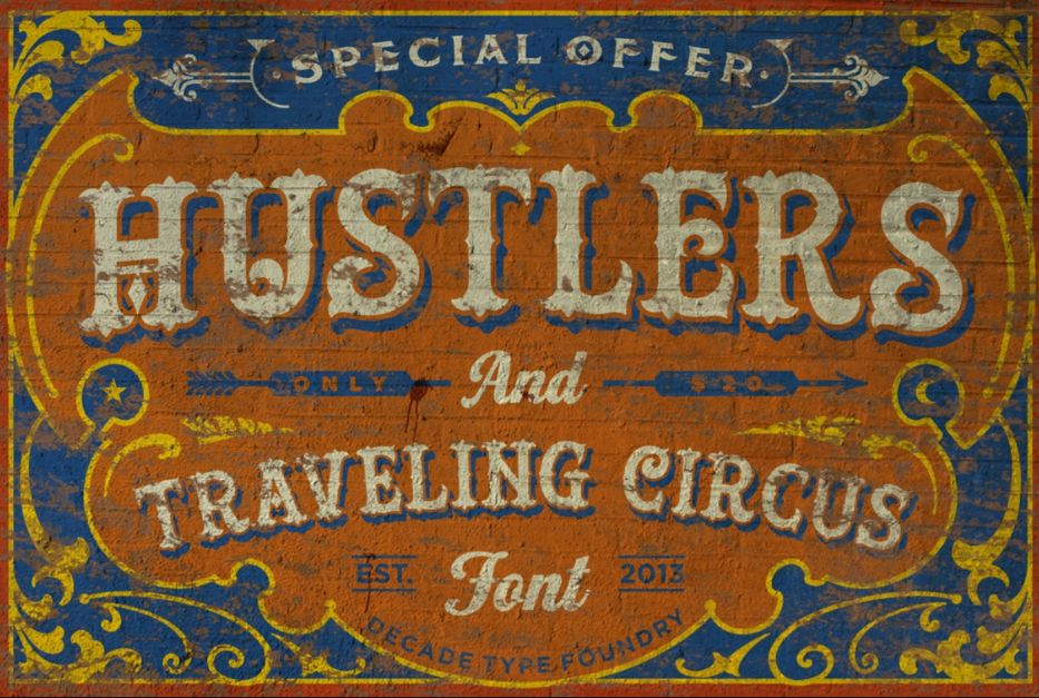Vintage Hustler Style Fonts