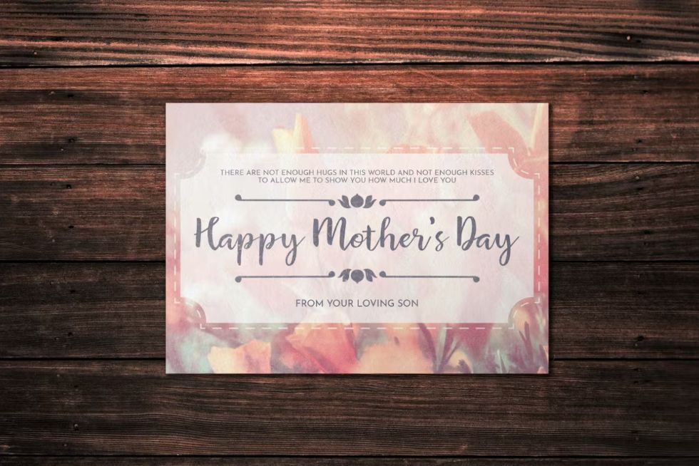 Simple Mothers Day Card Design