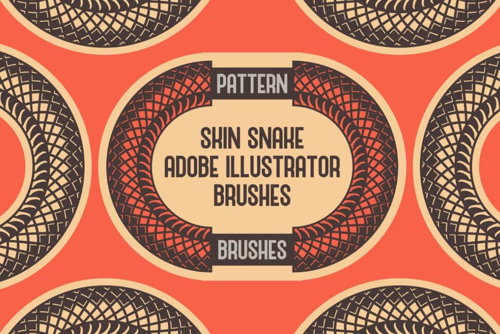 Snake Skin Brush for Illustrator