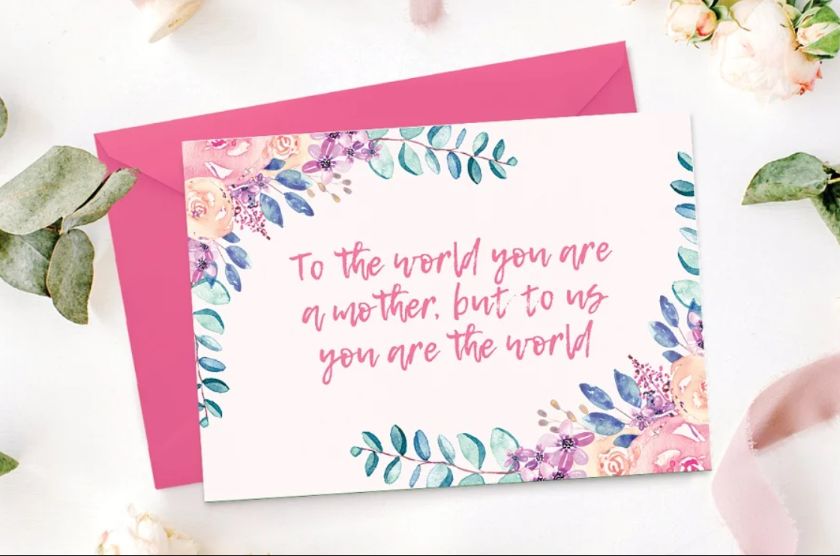 Watercolor Style Greeting Card Design