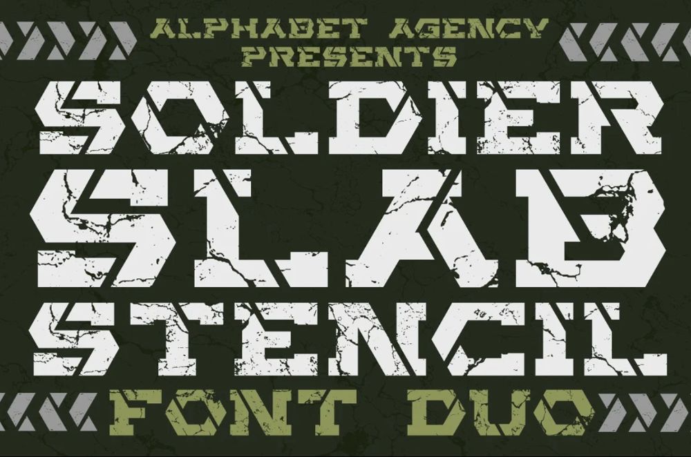 Creative Stencil Style Fonts