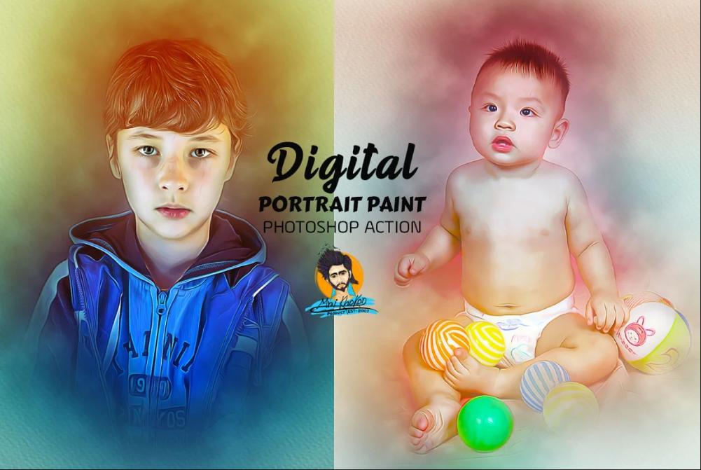 Digital Paint Photoshop Effect