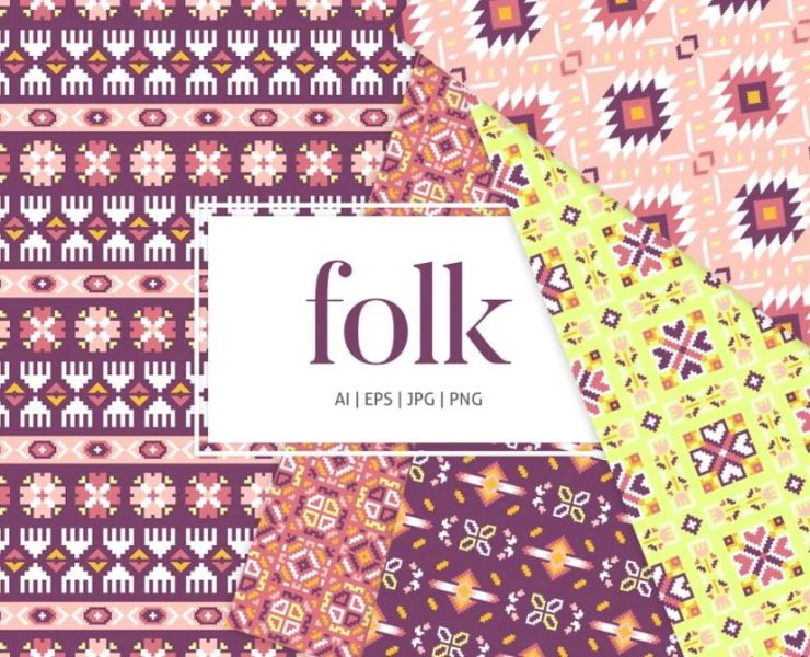 15+ FREE Folk Patterns Vector EPS PSD Download