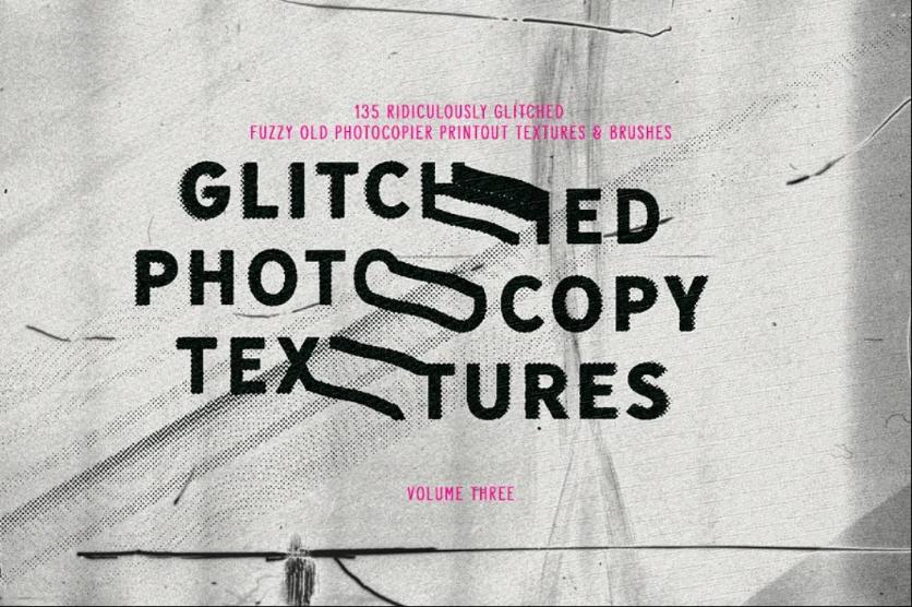 Glitched Photocopy Textures Pack