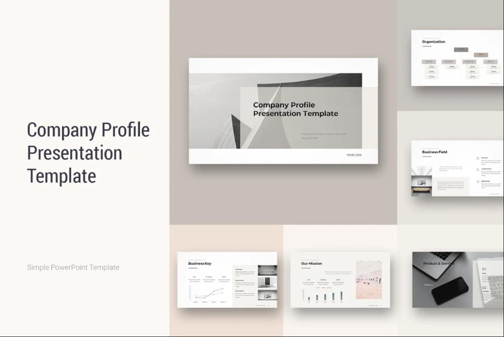 Minimal Company Profile Presentation Template