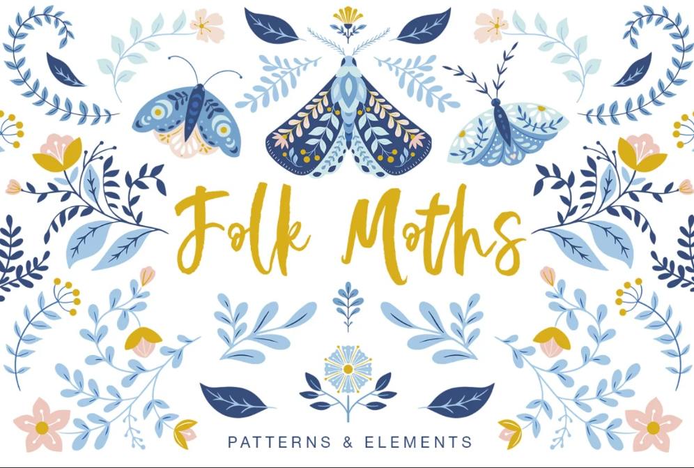 Moths and Flower Patterns