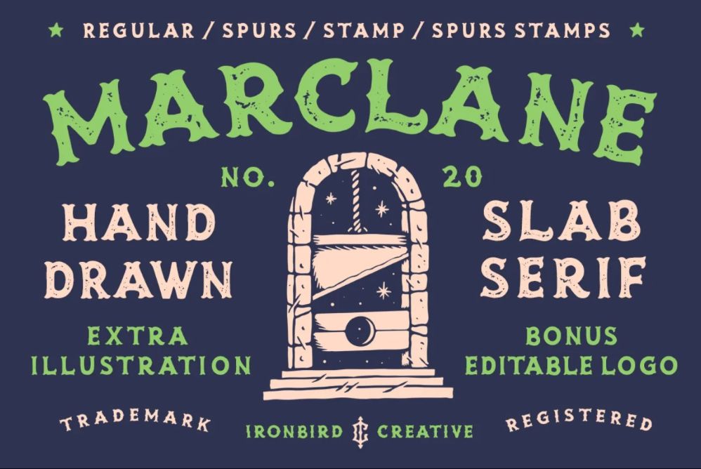 Western Style T Shirt Fonts