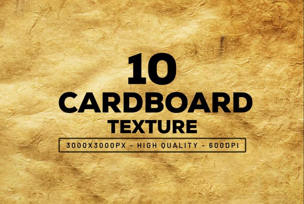 10 Unique Cardboard Textures Set
