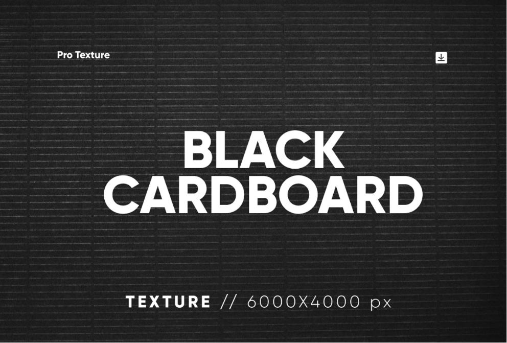 20 Black Cardboard Paper Textures Set