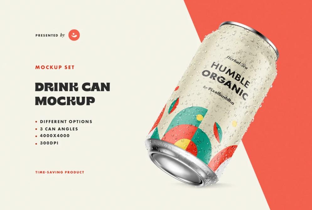 3 Energy Drink Can Mockups