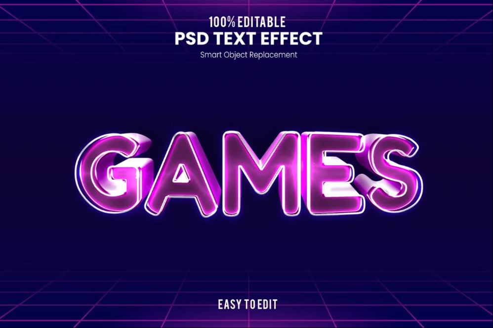 3D Neon Text Effect