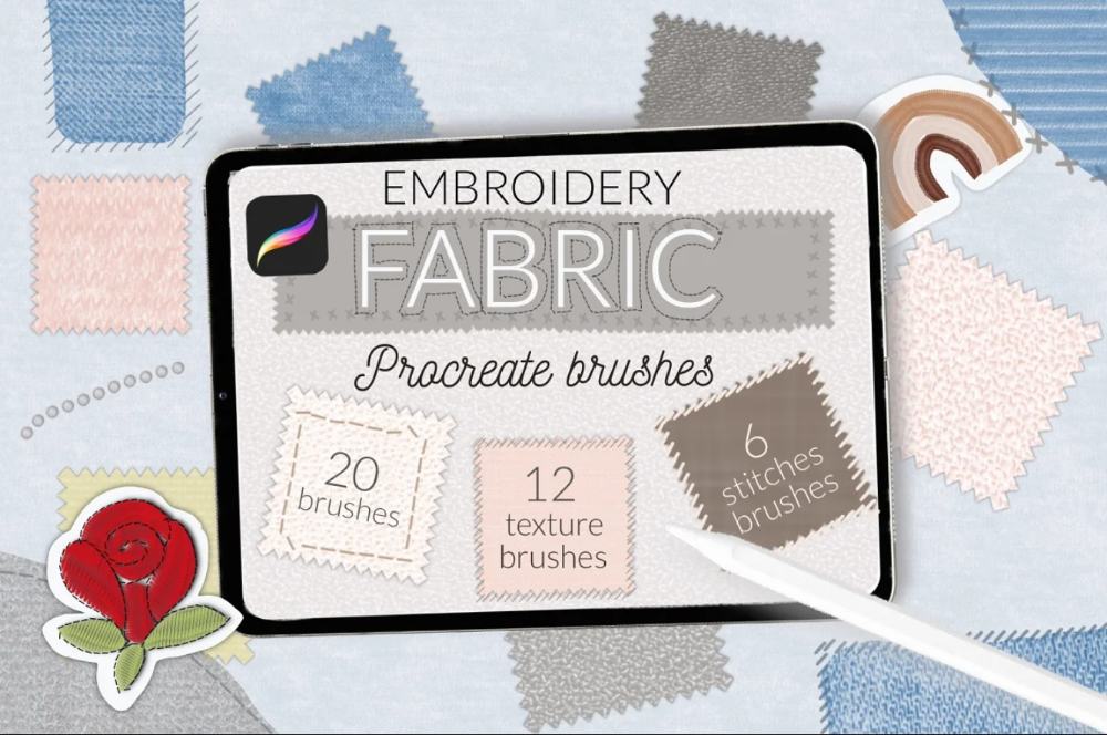 40 Soft Fabric Brushes for Procreate
