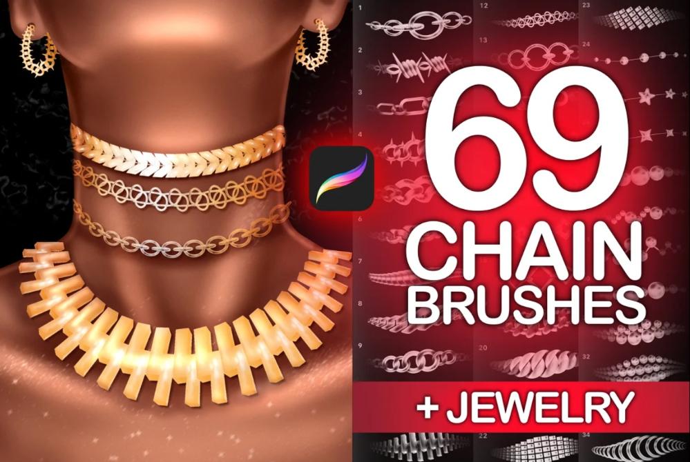 69 Unique Jewelry Procreate Brushes