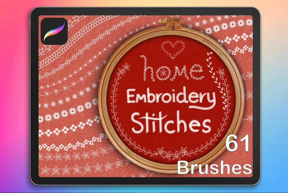 Embroidery Brushes for Illustration
