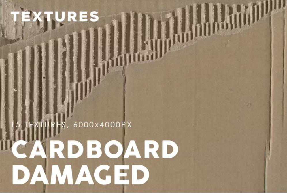Professional damaged Cardboard Textures