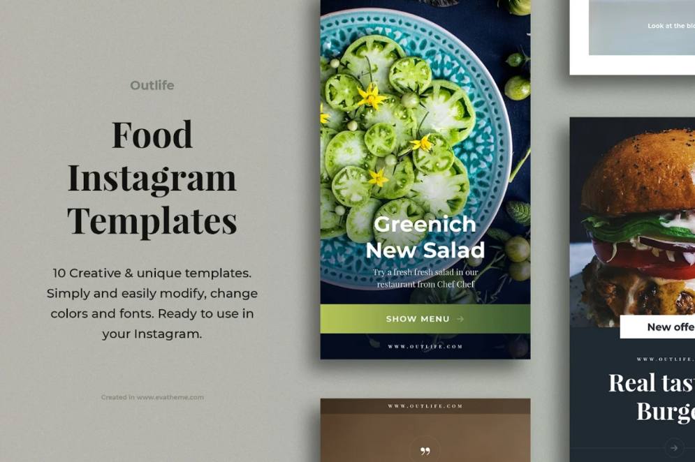 10 Outline Food Post Templates