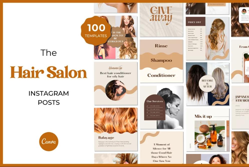 100 Instagram Hair Salon Templates