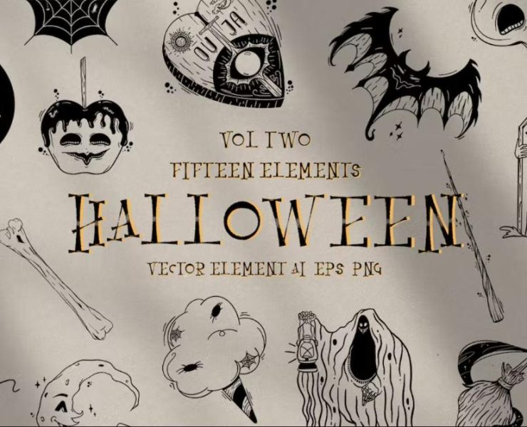 15+ Halloween Illustrations Clipart AI Download